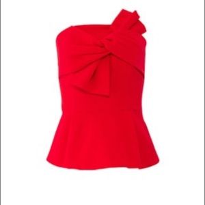 Anthropologie Adelyn Rae Rozina Strapless Bow Top